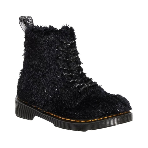 Dr Martens Kids 1460 Pascal Tinsel Fur Lace Up Boots Size 4 - Picture 4 of 9